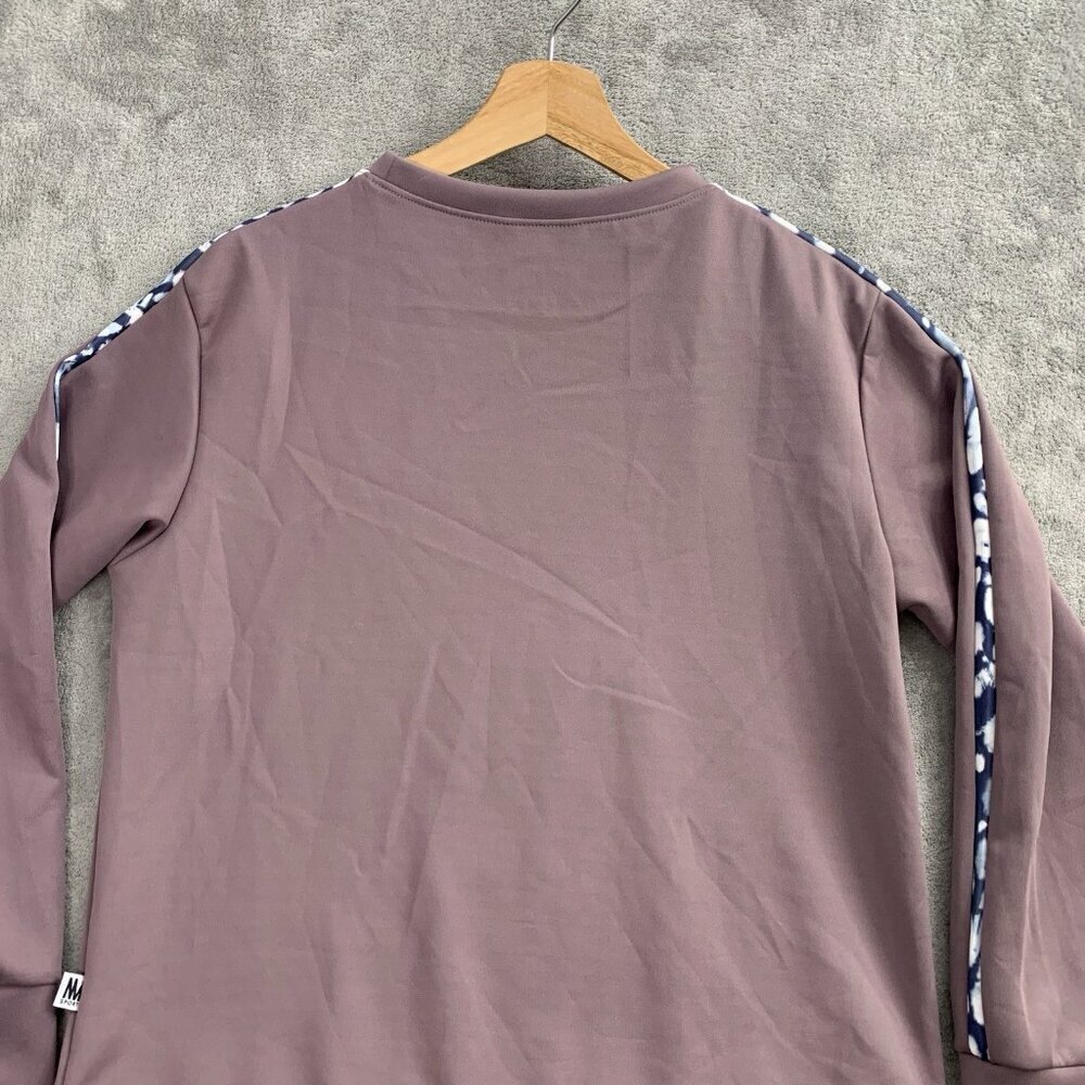 Nicole Miller Sport Sweatshirt Womens Medium Purple Long Sleeve Crewneck Top - Picture 11 of 11